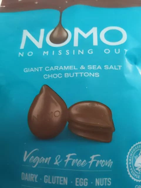 Nomo Giant Caramel & Sea Salt Choc Buttons