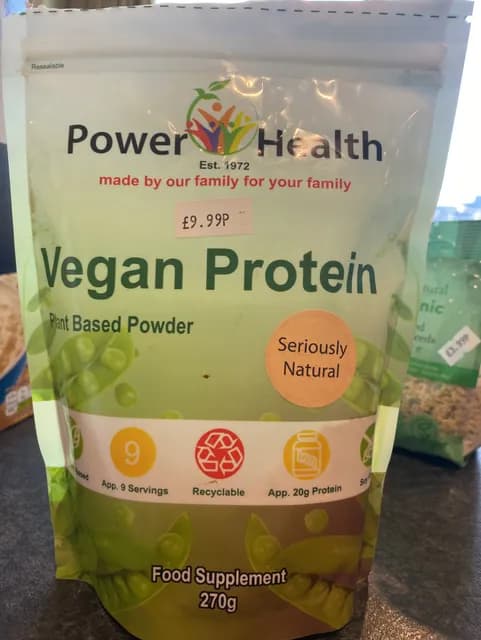 Power Health Vegan Protein Plant Based Powder
