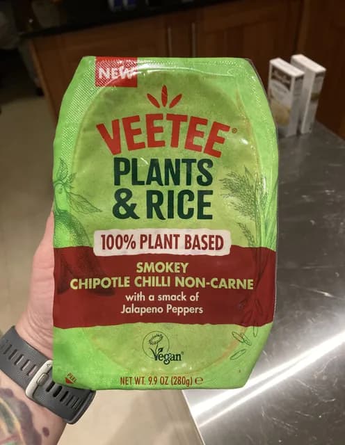 Veetee Plants & Rice Smokey Chipotle Chilli Non-Carne
