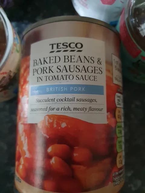 Tesco Baked Beans & Pork Sausages In Tomato Sauce