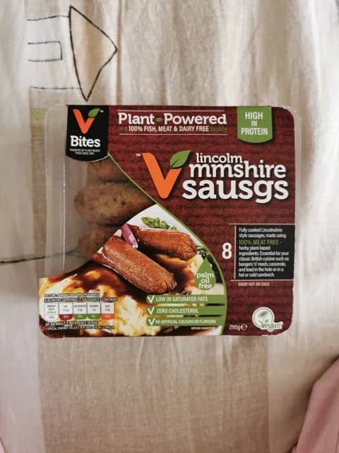 Vbites Plant-Powered Lincolm Mmshire Sausgs