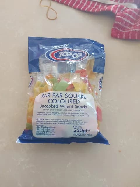 Topop Far Far Square Coloured Uncooked Wheat Snacks