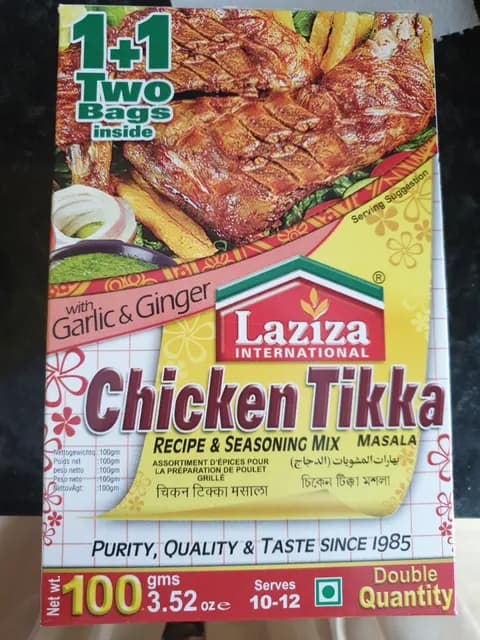 Laziza International Chicken Tikka Masala Recipe & Seasoning Mix