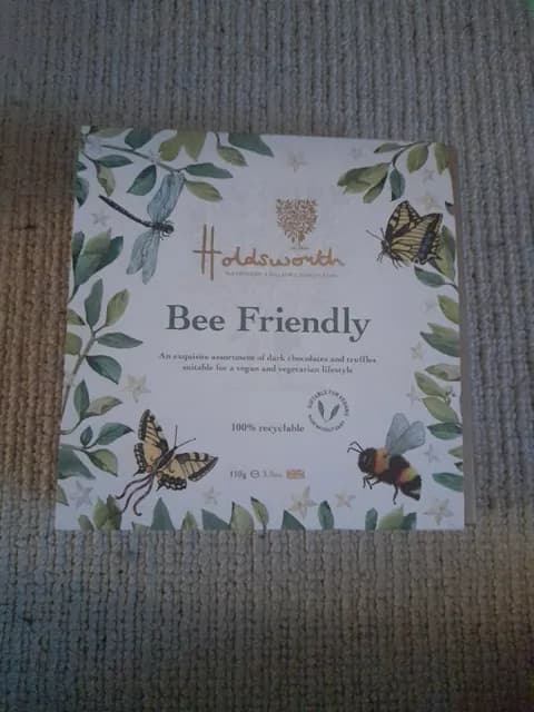 Holdsworth Handmade English Chocolates, Bee Friendly Vegan Gift