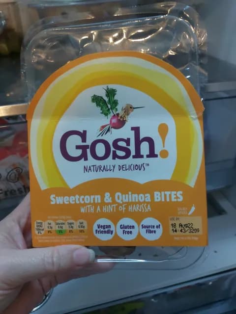 Gosh! Naturally Delicious Sweetcorn & Quinoa Bites