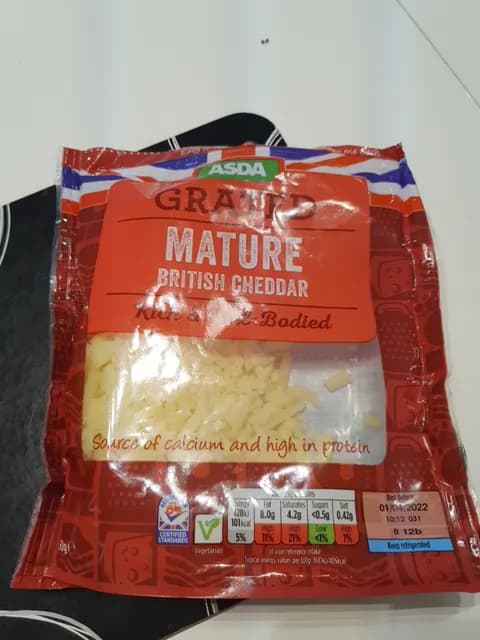 Asda Grated Mature British Cheddar