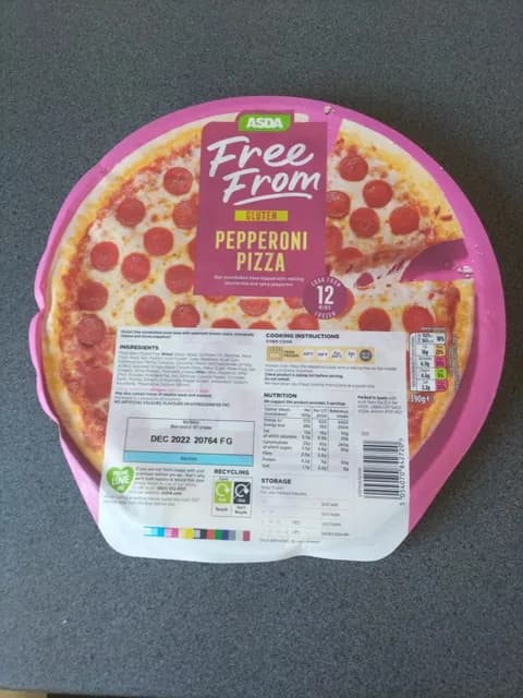 Asda Free From Gluten Pepperoni Pizza