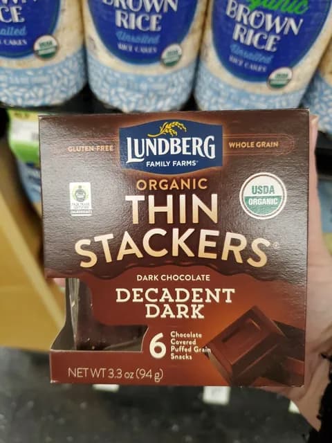 Lundberg Family Farms Decadent Dark Chocolate Organic Thin Stackers