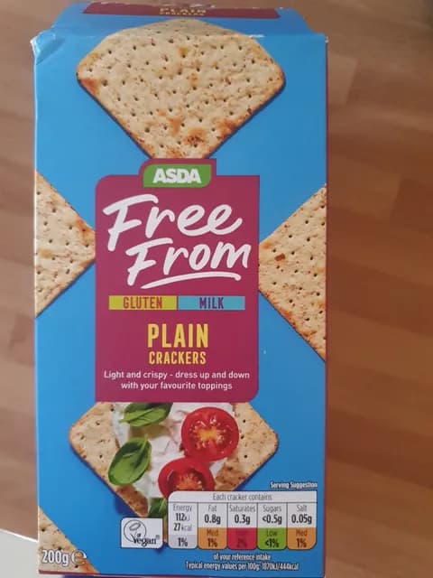 Asda Free From Gluten Milk Plain Crackers