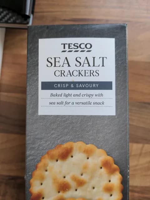 Tesco Sea Salt Crackers Crisp & Savory