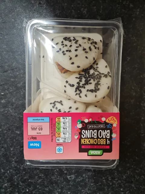 Asda Chinese Inspired 4 Bbq Chicken Bao Buns