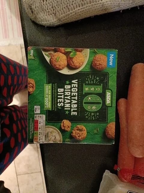Asda 10 Vegetable Biryani Bites