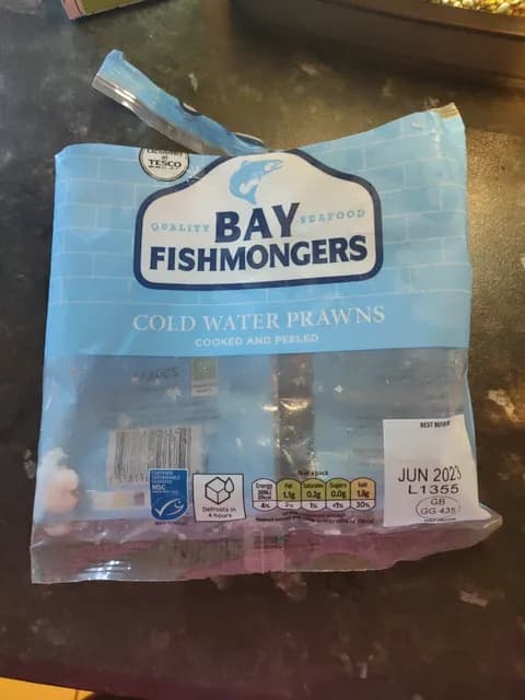 Bay Fishmongers Cold Water Prawns