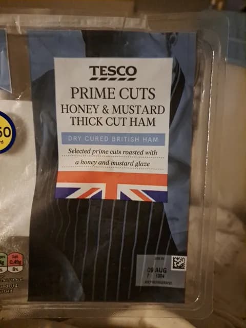 Tesco Prime Cuts Honey & Mustard Thick Cut Ham