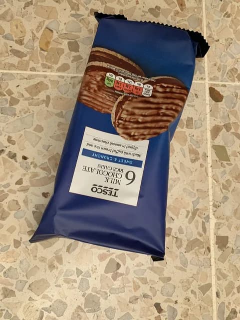 Tesco Sweet & Crunchy Milk Chocolate Rice Cakes