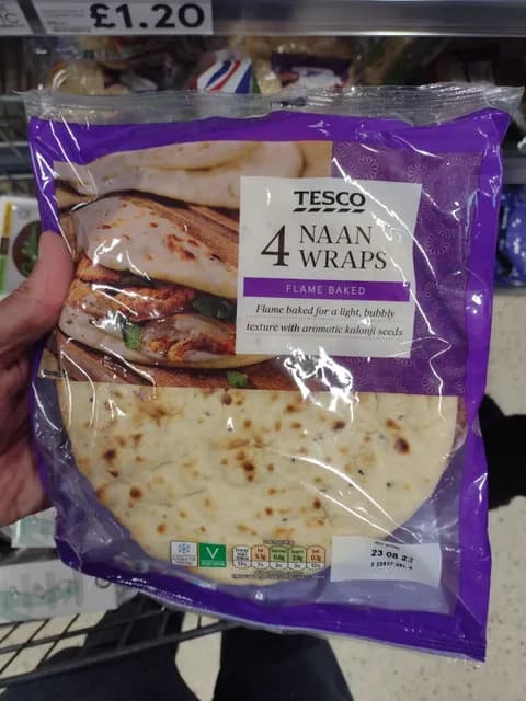Tesco 4 Naan Wraps