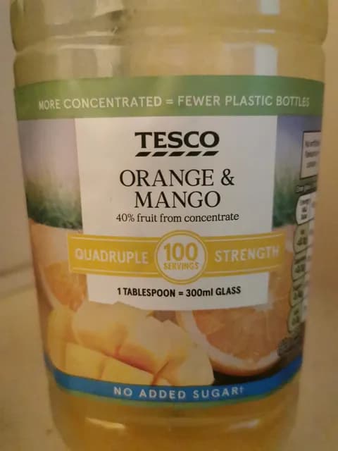 Tesco Orange & Mango Quadruple Strength