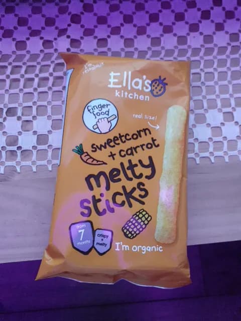 Ella'S Kitchen Sweetcorn + Carrot Melty