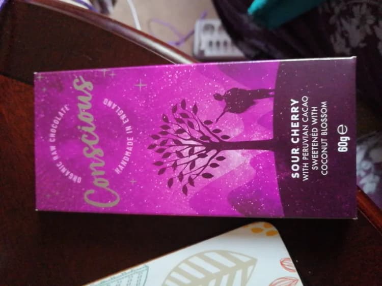 Conscious Sour Cherry Organic Raw Chocolate