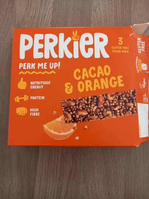 Perkier Cacao & Orange Gluten Free Vegan Bars