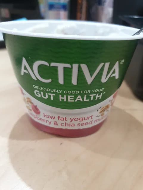 Activia Low Fat Yogurt Raspberry & Chia Seed Muesli
