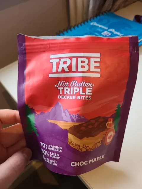 Tribe Nut Butter Triple Decker Bites Choc Maple