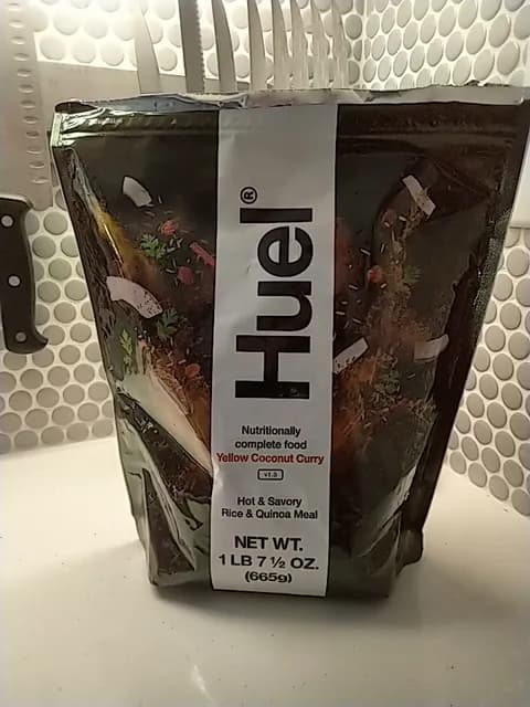 Huel Nutritionally Complete Food Yellow Coconut Curry Hot & Savory Rice & Quinoa Meal