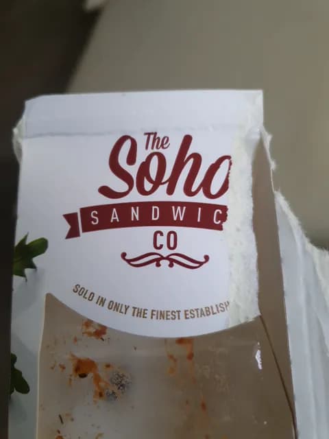 The Soho Sandwich Co Black Beans With Avocado, Tortilla Chips, Sweetcorn & Salsa Picante On Granary Bread