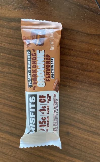 Misfits Plant-Powered Dark Choc Brownie Flavored Protein Bar
