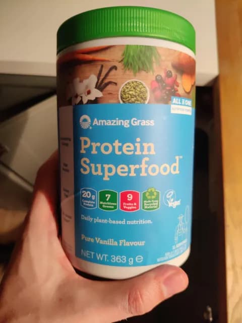 Amazing Grass Protein Superfood Pure Vanilla Flavour
