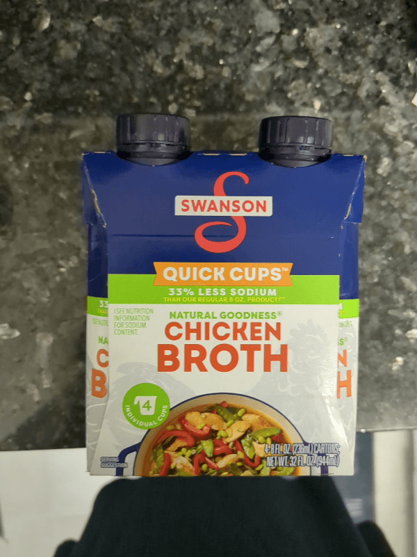 Swanson Quick Cups Natural Goodness 33% Less Sodium Chicken Broth