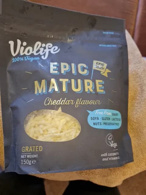 Violife 100% Vegan Epic Mature Cheddar Flavour Grafted