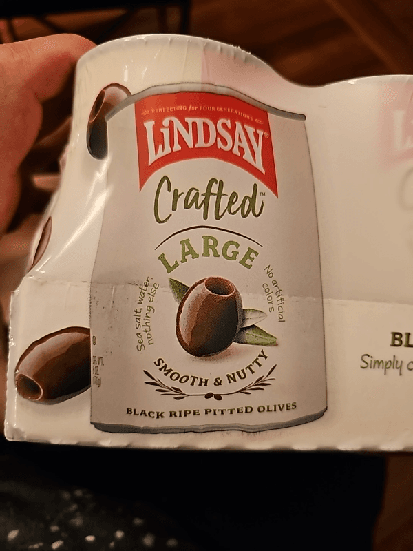 Lindsay Crafted Large Smooth & Nutty Black Ripe Pitted Olives