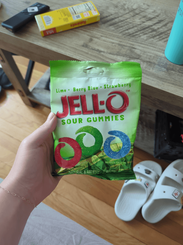 Jell-O Lime, Berry Blue And Strawberry Sour Gummies