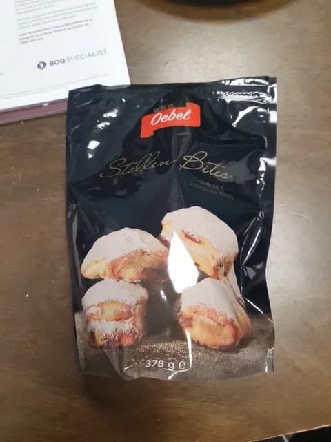 Oebel Stollen Bites 20% Marzipan Filling