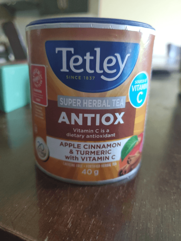 Tetley Super Herbal Tea Antiox Apple Cinnamon & Turmeric With Vitamin