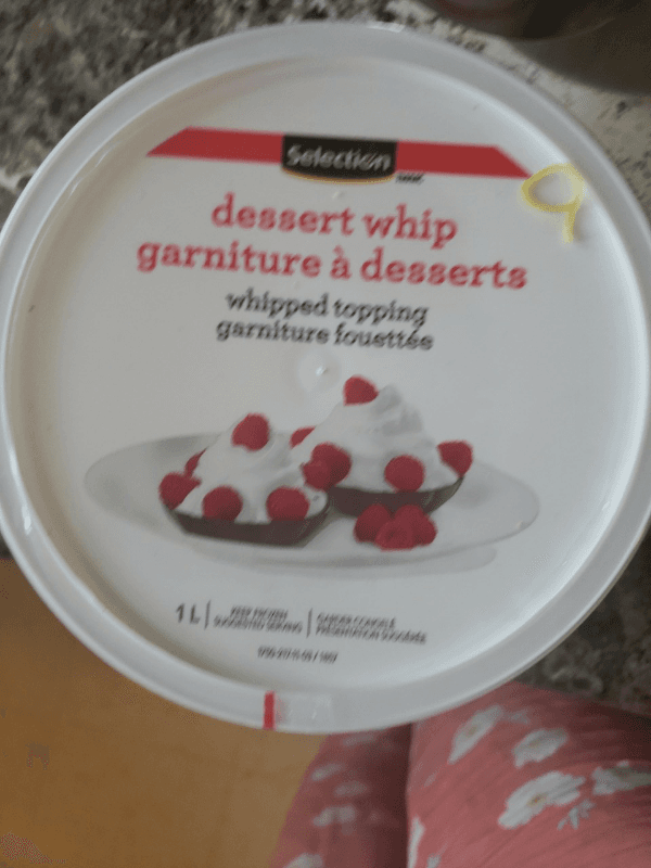 Selection Dessert Whipped Topping