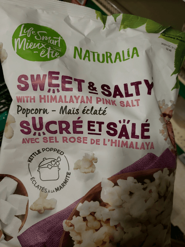 Life Smart Naturalia Sweet & Salty With Himalayan Pink Salt Popcorn