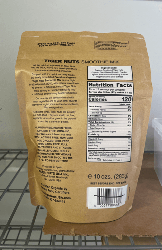 Tiger Nuts Smoothie Mix With 10% Protein Nutritious Health Drink
