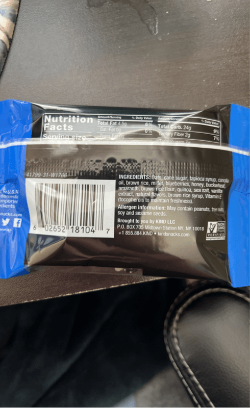 Kind Healthy Grains Vanilla Blueberry Bar