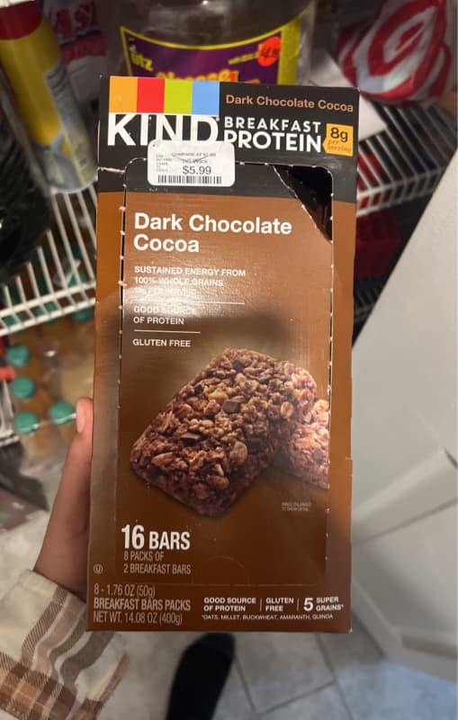 Kind Breakfast Protein Dark Chocolate Cocoa Bars