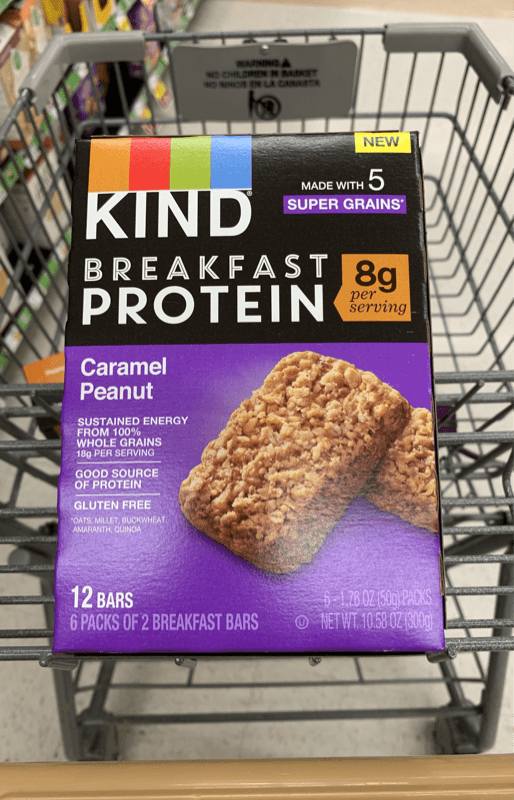 Kind Breakfast Bars Protein Caramel Peanut