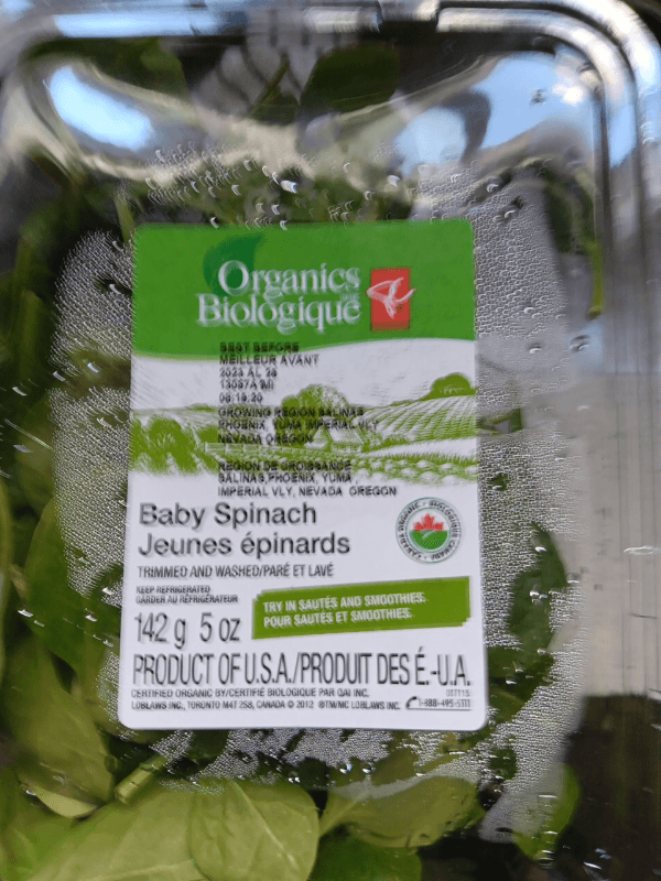 Pc Organics Organics Baby Spinach