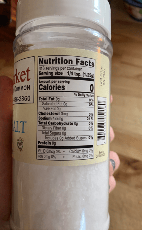 Bg'S Market Jessars Common Natural Kosher Salt
