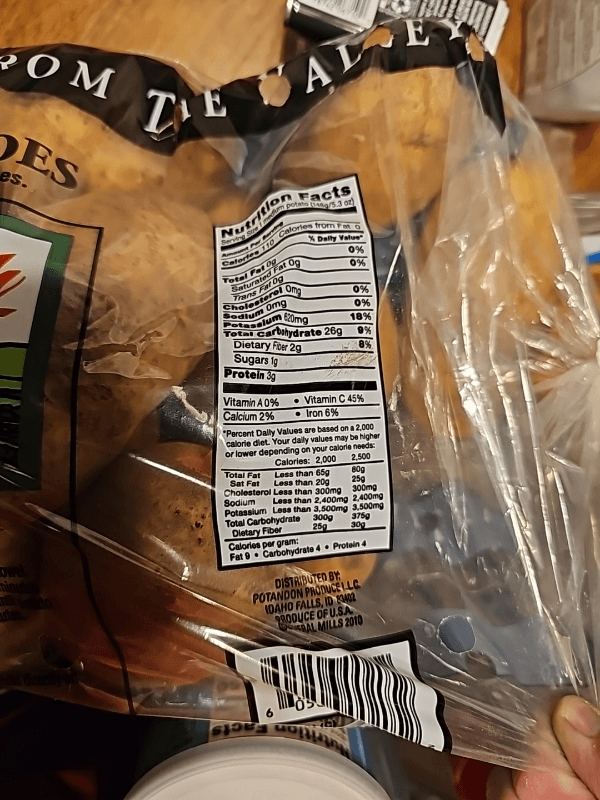 Green Giant Prime Size Bakers Idaho Potatoes