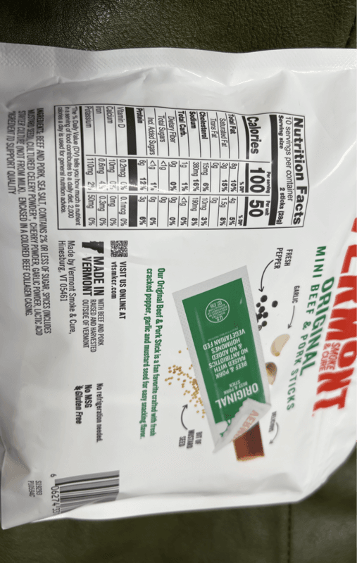 Vermont Smoke & Cure Original Mini Beef & Pork