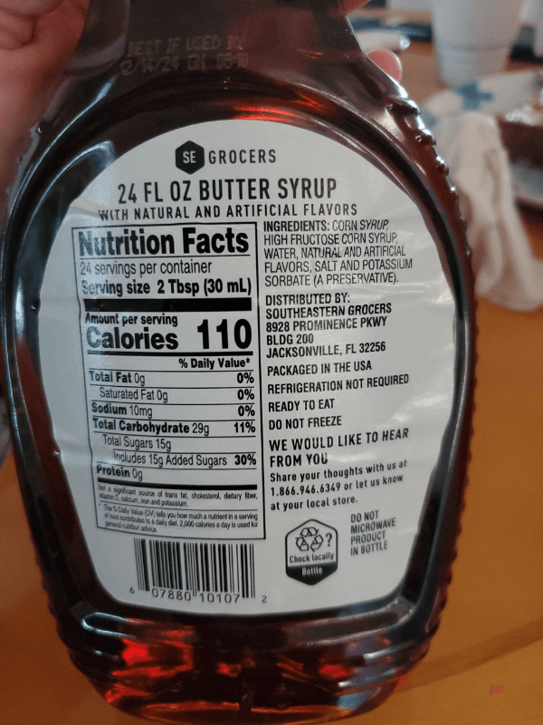 Se Grocers Essentials Syrup, Butter Flavor