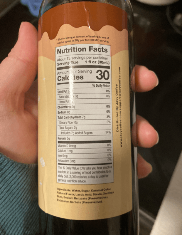 Javy Mocha Coffee Syrup