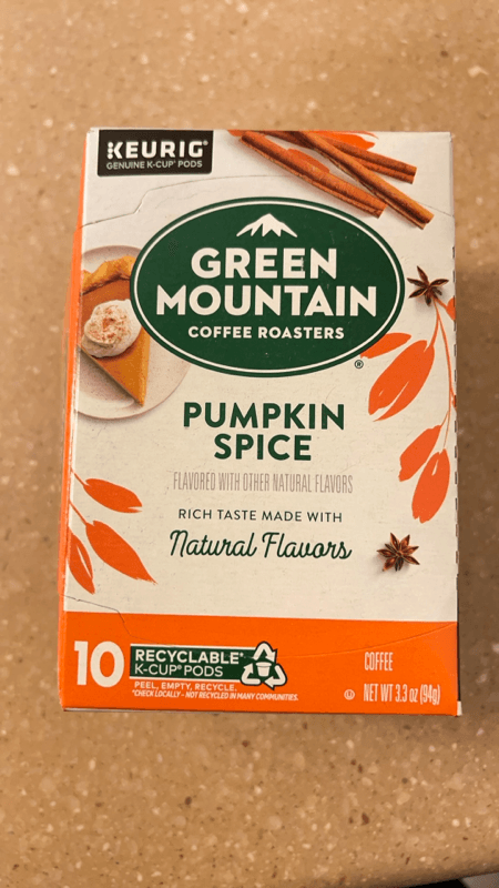 Green Mountain Pumpkin Spice Flavored Coffee K