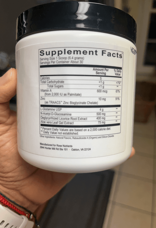 Rose Nutrients Gut Assist Vanilla